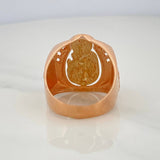 Anillo Virgen Del Carmen 7.75 g / T10 1/4 Tres Oros  18K