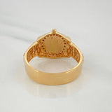 Anillo Correa Corona 5.9 g / T8 3/4 Dos Oros Amarillo Blanco 18K