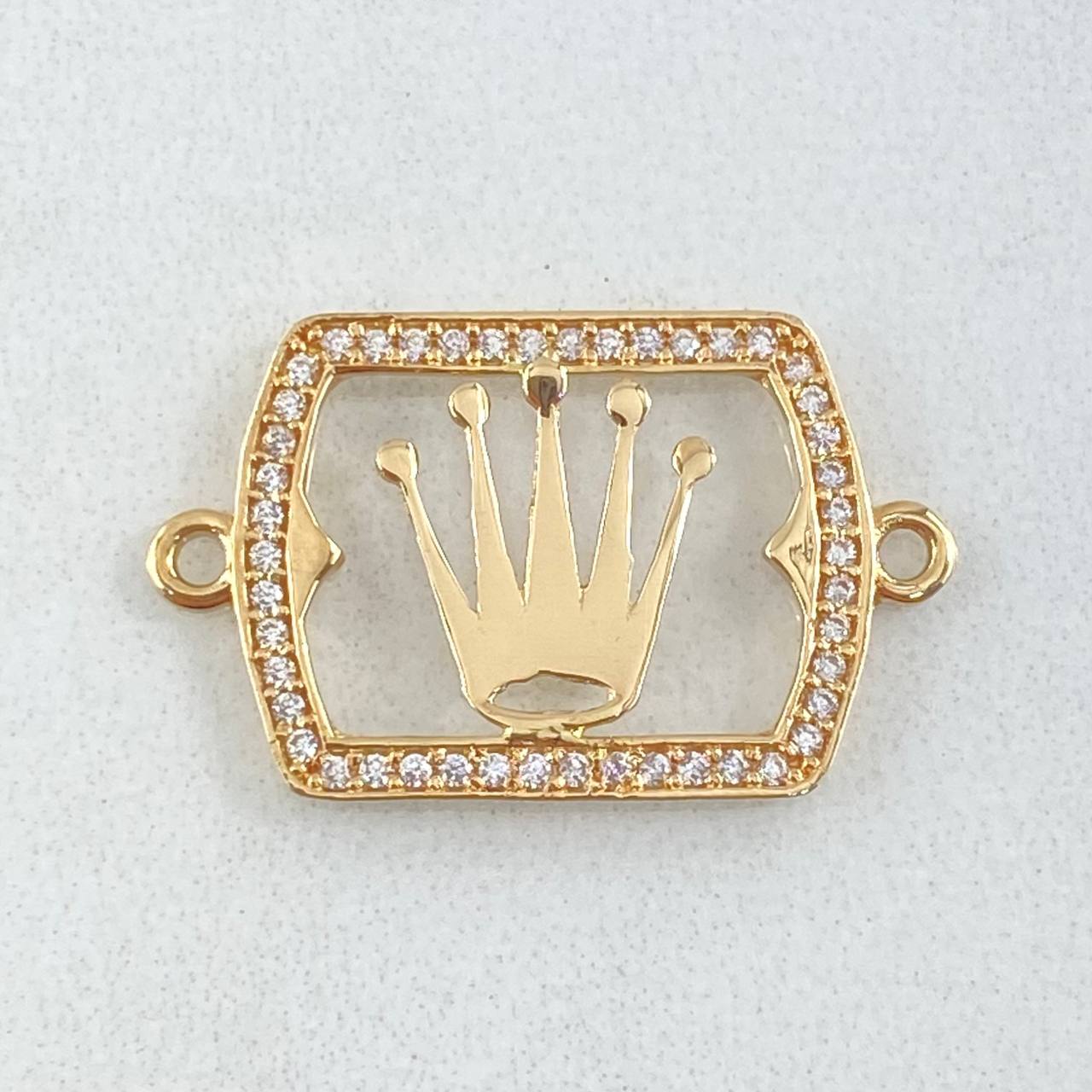 Herraje Placa Corona 1.8gr / 2.5cm / Oro Amarillo 18K *