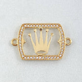 Herraje Placa Corona 1.8gr / 2.5cm / Oro Amarillo 18K *