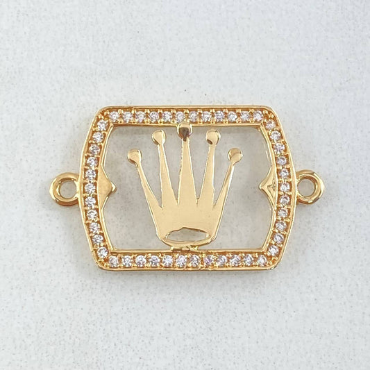 Herraje Rectangular Corona 1.8gr / 2.5cm / Oro Amarillo 18K ©