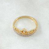 Anillo Corona Corazones 2.95gr / T7 / Oro Amarillo 18K*