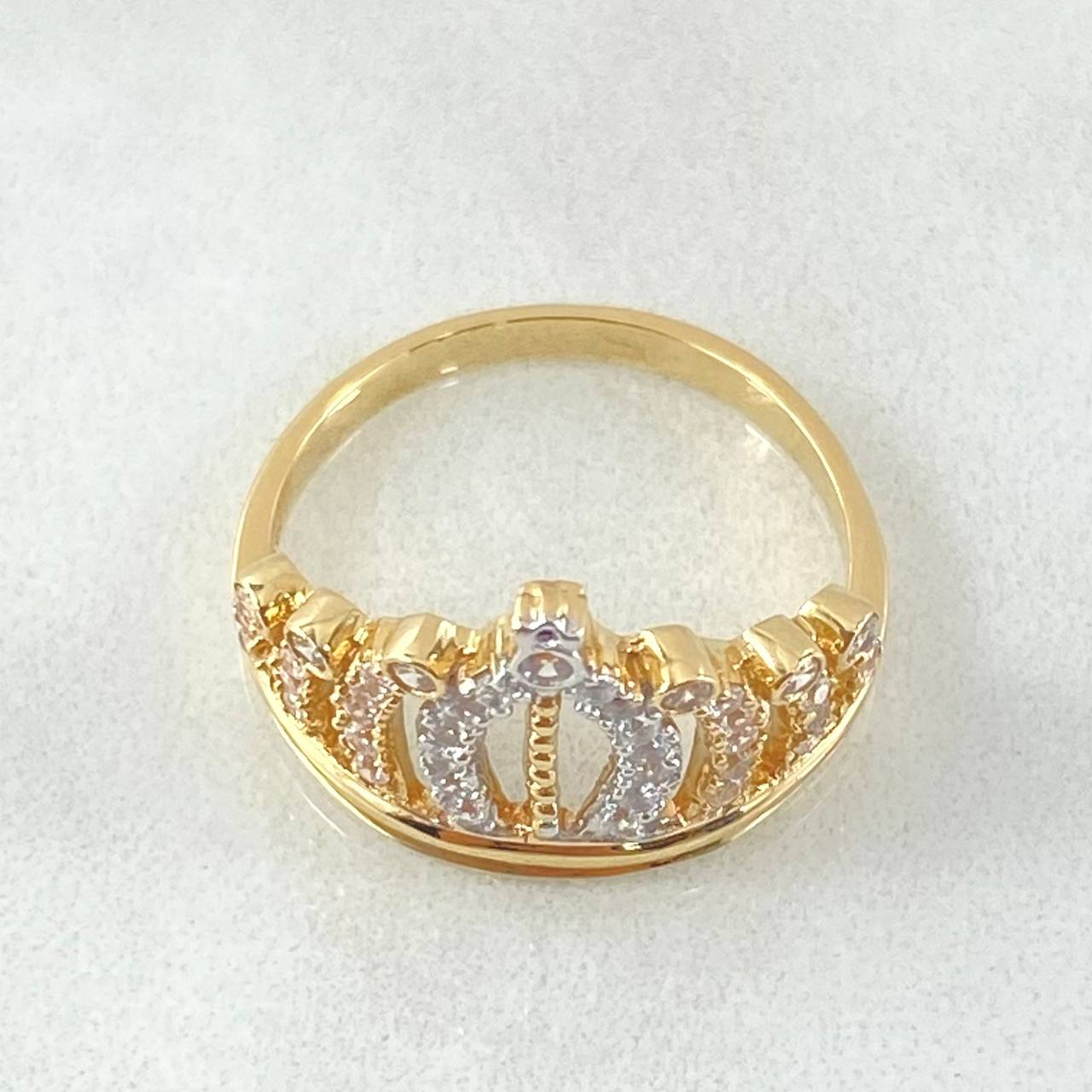 Anillo Corona Tupida 3.7gr / T7 1/4 / Oro Amarillo 18K*