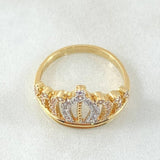 Anillo Corona Tupida 3.7gr / T7 1/4 / Oro Amarillo 18K*