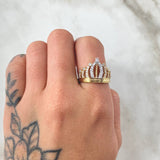 Anillo Corona Tupida 3.7gr / T7 1/4 / Oro Amarillo 18K*
