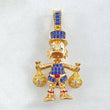 Dije Pato Bolsa Dinero 6gr / 3.5cm / Dos Oros Amarillo Blanco 18K ©