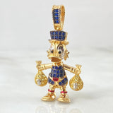Dije Pato Bolsa Dinero 6gr / 3.5cm / Dos Oros Amarillo Blanco 18K ©