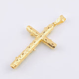 Dije Crúz Tronco Esmeraldas 2.1 Qts 6gr / 5.5cm / Oro Amarillo 18K ©