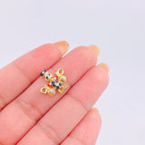 Herraje Pato Bolsa Dinero 1.4gr / 1.6cm / Oro Amarillo 18K *