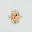Herraje Virgen Guadalupe 2.1 g / 1.5 cm Tres Oros 18K