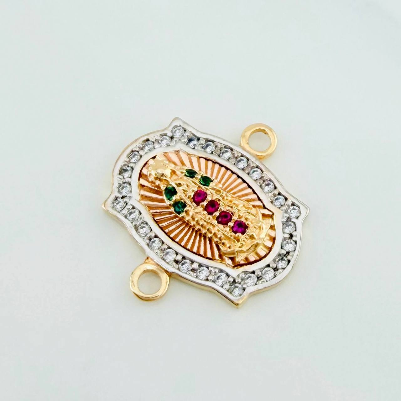 Herraje Virgen Guadalupe 2.1 g / 1.5 cm Tres Oros 18K