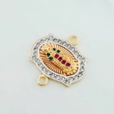 Herraje Virgen Guadalupe 1.95 g / 1.5 cm Tres Oros 18K