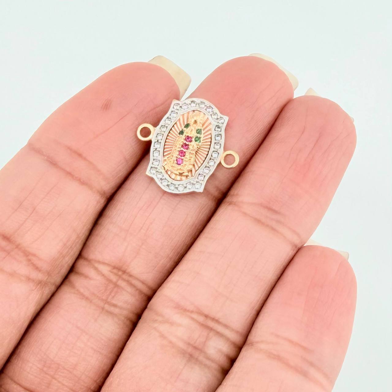 Herraje Virgen Guadalupe 1.95 g / 1.5 cm Tres Oros 18K