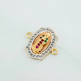 Herraje Virgen Guadalupe 2.1 g / 1.5 cm Tres Oros 18K