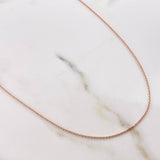 Cadena Aro Seguido 1.8gr / 45cm / 0.7mm Oro Rosa +3 18K &