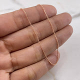 Cadena Aro Seguido 1.8gr / 45cm / 0.7mm Oro Rosa +3 18K &