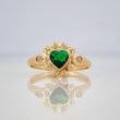 Anillo Solitario Corazon 1.5 g / T8 Oro Amarillo 18K