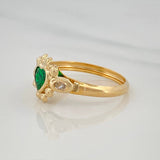 Anillo Solitario Corazon 1.5 g / T8 Oro Amarillo 18K