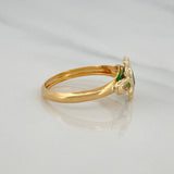 Anillo Solitario Corazon 1.5 g / T8 Oro Amarillo 18K