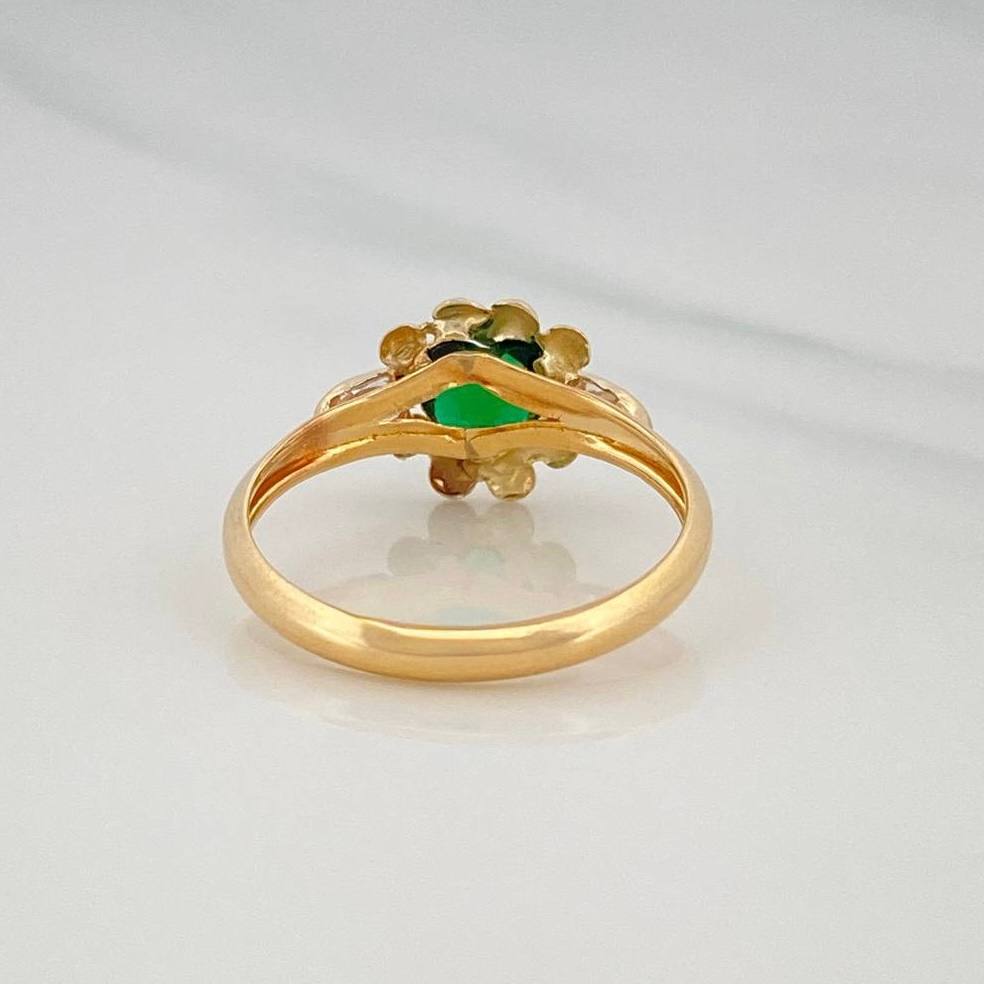 Anillo Solitario Corazon 1.5 g / T8 Oro Amarillo 18K