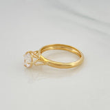 Anillo Solitario 1.35 g / T8 Oro Amarillo 18K
