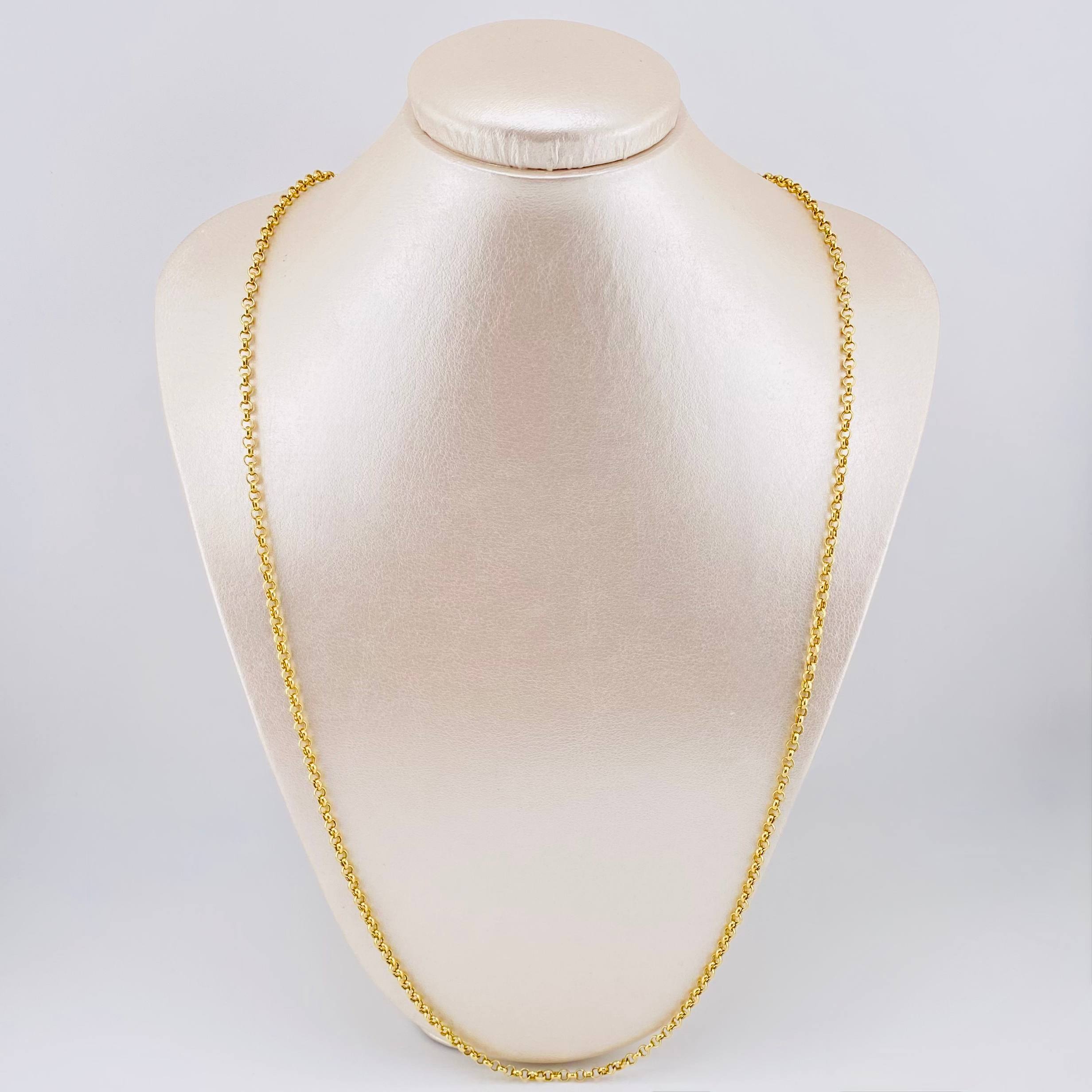 Cadena Roll On 10gr / 70.5cm / 3mm Oro Amarillo 18K