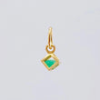 Dije Cubo Esmeralda 10 Pts 0.3 g / 1 cm Oro Amarillo 18K
