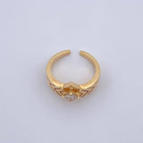 Anillo Solitario Rombo 5.5gr / T4 3/4 / Diamante 19pts Oro Amarillo (Joya) &
