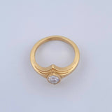 Anillo Solitario Ovalado 5gr / T6 / Diamante 60pts Oro Amarillo (Joya) &