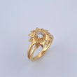 Anillo Solitario Girasol 4.6gr / T5 1/4 / Diamante 27pts Oro Amarillo (Joya) &