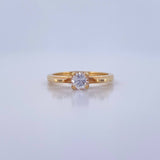 Anillo Solitario 2.55gr / T4 3/4 / Diamante 35pts Oro Amarillo (Joya) &