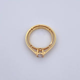 Anillo Beta 3.76gr / T4 3/4 / Diamante 28pts Oro Amarillo (Joya) &