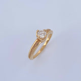 Anillo Solitario Halo 3.5gr / T5 1/4 / Diamante 35pts Oro Amarillo (Joya) &