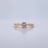 Anillo Solitario 2.85gr / T5 / Diamante 40pts Oro Amarillo (Joya) &