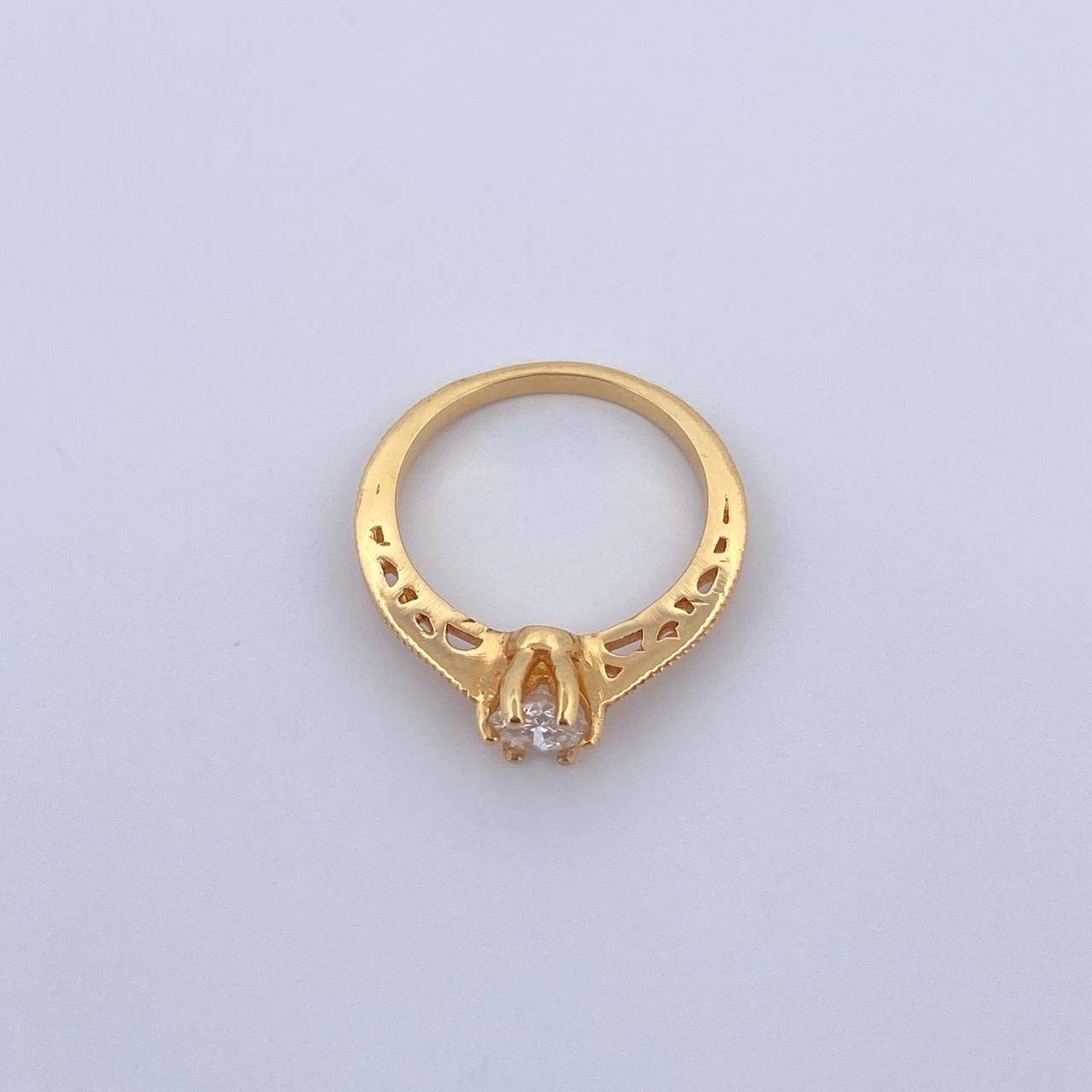 Anillo Solitario 2.85gr / T5 / Diamante 40pts Oro Amarillo (Joya) &