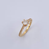 Anillo Solitario 2.85gr / T5 / Diamante 40pts Oro Amarillo (Joya) &