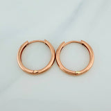 Candongas Aro Liso 2.95gr / 1.7cm / Oro Rosa 18K %