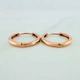 Candongas Aro Liso 2.95gr / 1.7cm / Oro Rosa 18K %