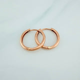 Candongas Aro Liso 2.95gr / 1.7cm / Oro Rosa 18K %
