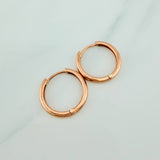Candongas Aro Liso 2.95gr / 1.7cm / Oro Rosa 18K %