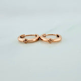 Candongas Aro Liso 1.6gr / 1.2cm / Oro Rosa 18K &