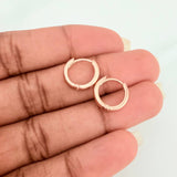 Candongas Aro Liso 1.4gr / 1cm / Oro Rosa 18K %