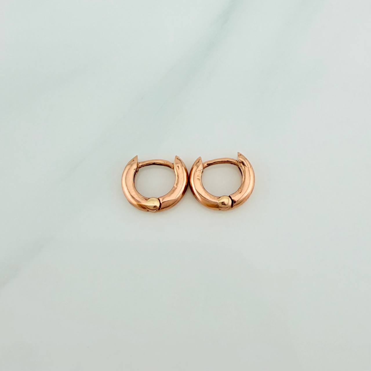 Candongas Aro Liso 1.5gr / 0.8cm / Oro Rosa 18K %