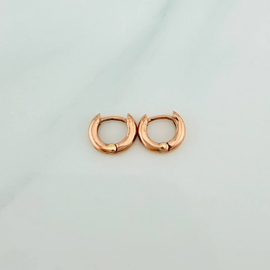 Candongas Aro Liso 1.5gr / 0.8cm / Oro Rosa 18K %