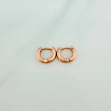 Candongas Aro Liso 1.5gr / 0.8cm / Oro Rosa 18K &