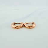 Candongas Aro Liso 1.5gr / 0.8cm / Oro Rosa 18K %