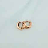 Candongas Aro Liso 1.35gr / 0.8cm / Oro Rosa 18K %