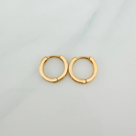 Candongas Carril 1.8gr / 1.2cm / Oro Amarillo 18K %