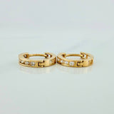 Candongas Carril 1.9gr / 1.2cm / Oro Amarillo 18K &