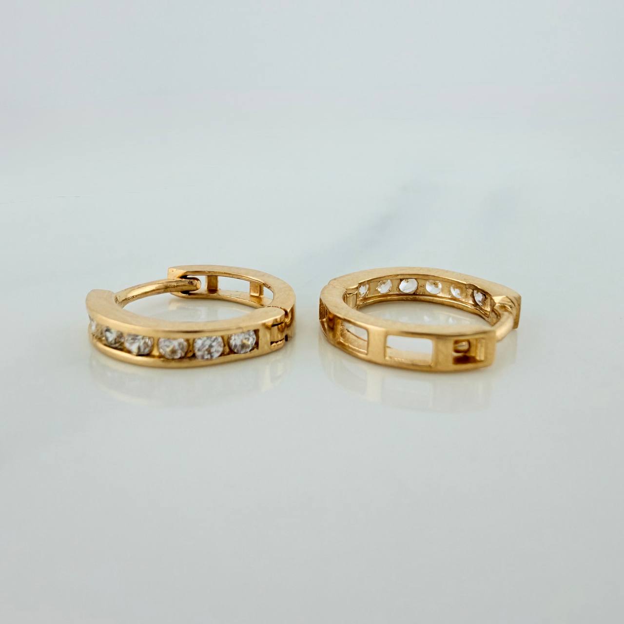Candongas Carril 1.8gr / 1.2cm / Oro Amarillo 18K %